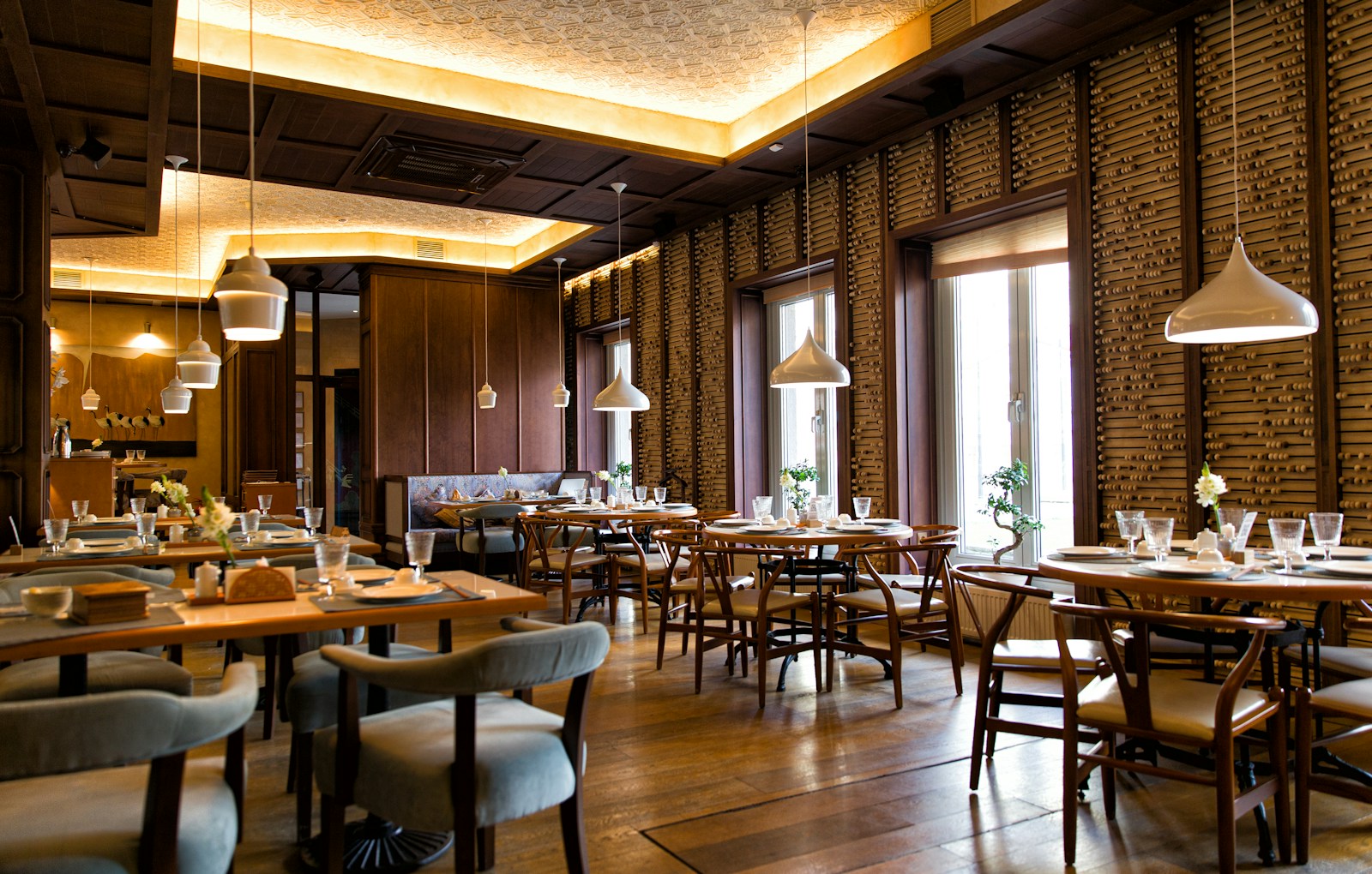 Illustrative restaurant dining room